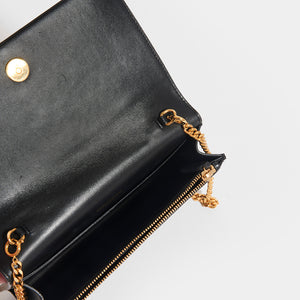 SAINT LAURENT Kate Tassel Chain Wallet in Black