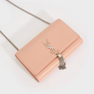 SAINT LAURENT Kate Tassel Chain Wallet in Pink