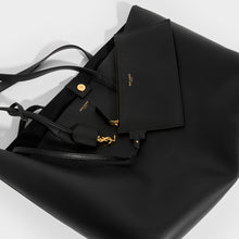 Load image into Gallery viewer, SAINT LAURENT Large Shopper Tote in Black Textured Leather