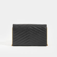 Load image into Gallery viewer, SAINT LAURENT Monogram Chevron-Quilted Crossbody in Black Leather