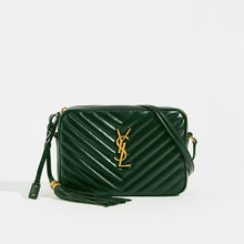 Load image into Gallery viewer, SAINT LAURENT Lou Camera Bag in Dark Green Matelassé Leather