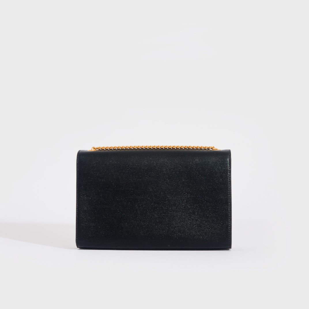 Medium Kate Bag Grained Leather in Black