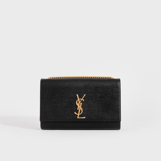 Medium Kate Bag Grained Leather in Black