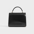 Medium Cassandra Croc-effect Bag in Black