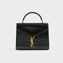 Load image into Gallery viewer, SAINT LAURENT Medium Cassandra Croc-effect Bag in Black