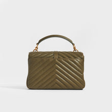 Load image into Gallery viewer, SAINT LAURENT Medium College Bag in Seaweed Green Leather