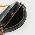 Vinyle Round Camera Bag in Black