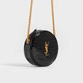 Vinyle Round Camera Bag in Black