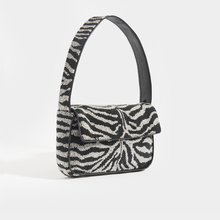 Load image into Gallery viewer, STAUD Tommy Zebra Beaded Shoulder Bag