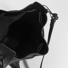 Load image into Gallery viewer, THE ROW Round Drawstring Leather Crossbody in Black