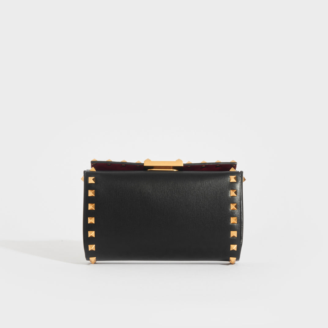 Garavani Box Rockstud Alcove Shoulder Bag in Black