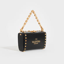 Load image into Gallery viewer, VALENTINO Garavani Box Rockstud Alcove Shoulder Bag in Black