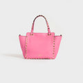 Garavani Mini Rockstud Leather Tote Bag in Dawn Pink