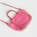 Garavani Mini Rockstud Leather Tote Bag in Dawn Pink