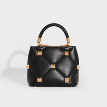 Load image into Gallery viewer, VALENTINO Garavani Roman Stud Small Quilted Leather Tote in Black