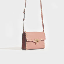 Load image into Gallery viewer, VALENTINO Garavani Small Rockstud Grained Leather Bag in Dark Nude