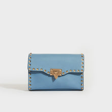 Load image into Gallery viewer, Front view of the VALENTINO Garavani Small Rockstud Grained Leather Bag in Niagara
