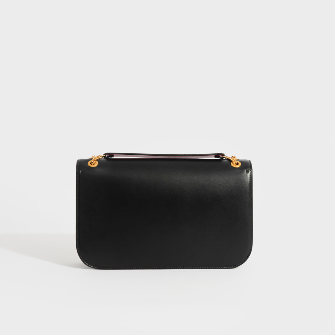 Garavani V Sling Leather Chain Shoulder Bag in Black