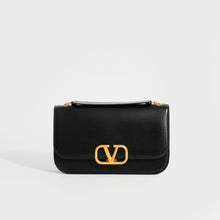 Load image into Gallery viewer, VALENTINO Garavani V Sling Leather Chain Shoulder Bag in Black
