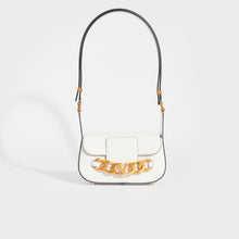 Load image into Gallery viewer, VALENTINO Small V-Logo Chain Leather Shoulder Bag in White