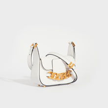 Load image into Gallery viewer, VALENTINO Small V-Logo Chain Leather Shoulder Bag in White