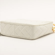 Load image into Gallery viewer, CHANEL Vintage CC Diamond-Quilted Tassel Crossbody Bag in White 1990s &quot;2 Series&quot; [ReSale]