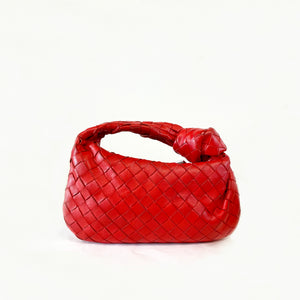 BOTTEGA VENETA Mini Jodie Intrecciato Leather Bag in Red [ReSale]