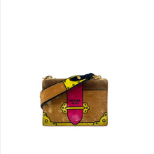 Load image into Gallery viewer, PRADA Cahier Cross Body Bag in Brown Velvet [ReSale]